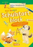 Cover von „Mein bunter Schulstartblock: Buchstaben und Zahlen schreiben“